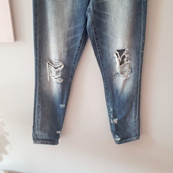 EUC Velvet Heart blue dark wash high rise straight leg embroidered denim jeans - Picture 11 of 13